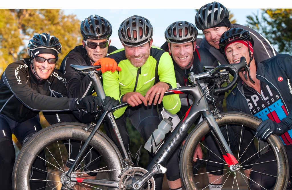 ACTION STATIONS: Riders ready for the Coffs Harbour Cycle Challenge are Paul Grant, Dan Alcock, Chris Andrews, Brendan Gorman, Andrew Thompson and Greg Swan. ACTION STATIONS: Riders ready for the Coffs Harbour Cycle Challenge are Paul Grant, Dan Alcock, Chris Andrews, Brendan Gorman, Andrew Thompson and Greg Swan.